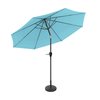 Pure Garden 10-Foot Outdoor Tilting Patio Umbrella with Base, Blue 50-100-BB